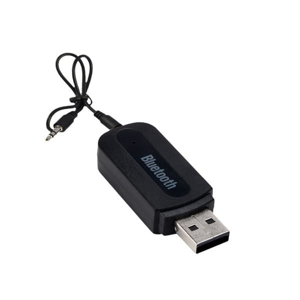 AUX Bluetooth Lydmottaker Stereoadapter for Trådløs Musikk svart