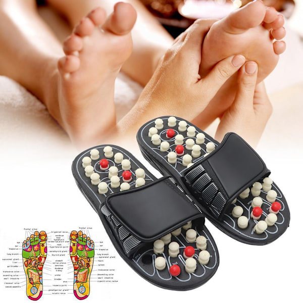 Unisex Akupressurtofflor Halkfria Reflexologi Massage Skor för Hemmet 38 39