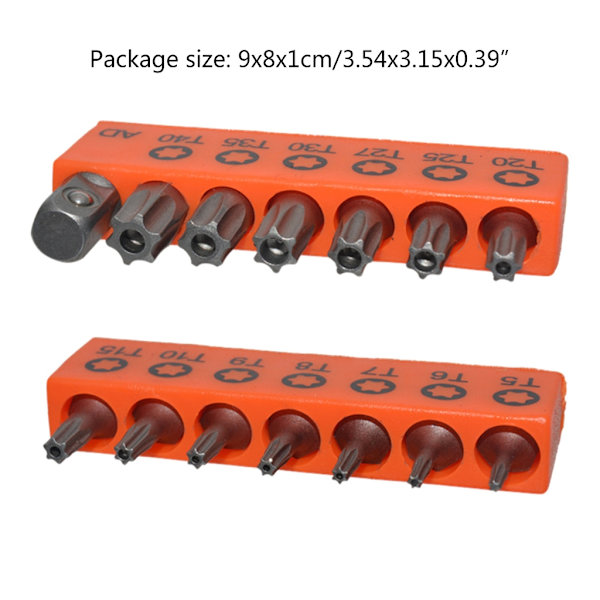 25 mm sett Multifunksjonelt plommeblomsthode T5-T6-T7-T8-T9-T10-T15-T20-T25-T27-T30-T35-T40