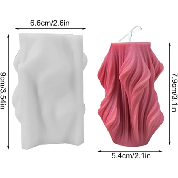 Form vågiga ljusform Geometriskt oregelbundet silikonljus