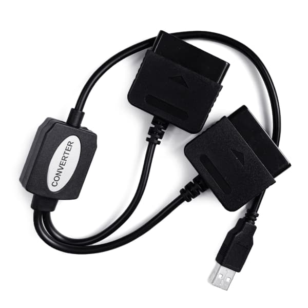 2 i 1 Adapter Konverter uten driver for PS2 til PS3 Joypad Gamepad Til for PS3 PC USB Spillkontroller Adapter Bytt ut