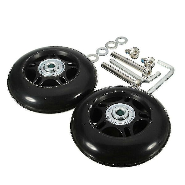 2 kpl Matkalaukun Vaihtopyörät Kumi Kääntöpyörät Pyörät Laakeri Korjaussarjat Wyelv 60mm*18mm