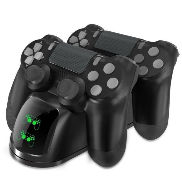 INF Dobbel ladestasjon for to PS4/PS4 Slim/PS4 Pro kontrollere