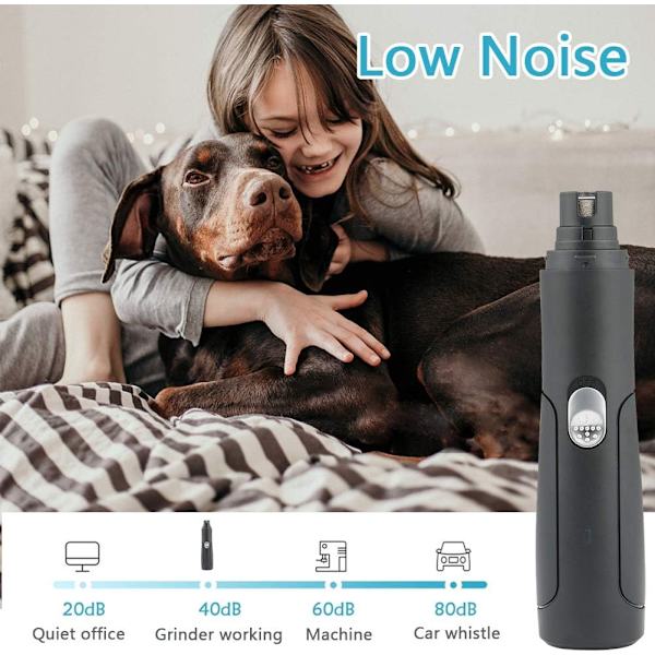 Klosliper for hund og katt, neglesliper, klopleie, USB