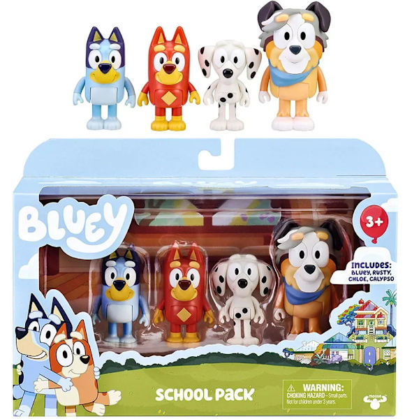 Blueyi Friends Actionfigurer Tegneserie Anime Figur Model Legetøj School funds