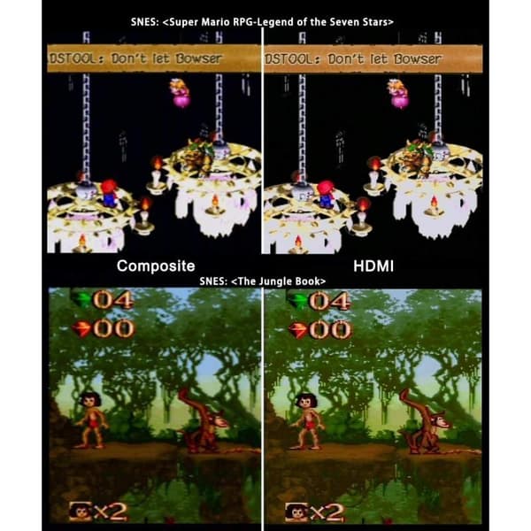 HDMI-sovitin N64 / Gamecube / SNES -konsoleille 720p/1080p-kytkimellä