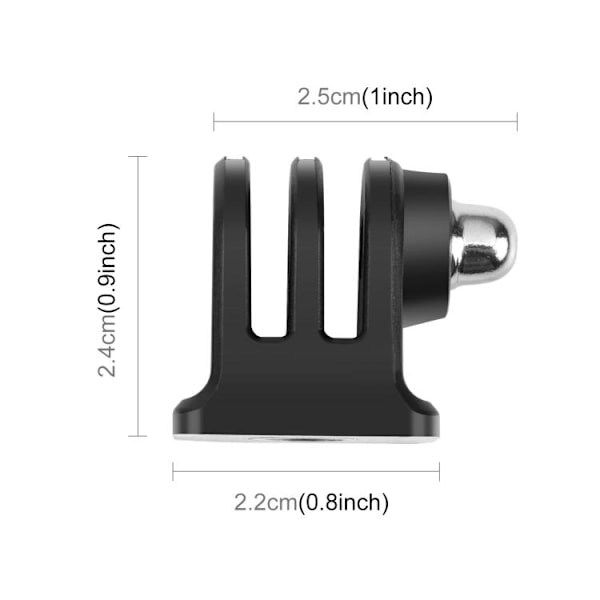 Tripod Adapteri GoPro/DJI/Insta360 Actionkameroille Musta