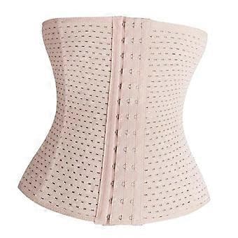 Andningsbart midje- och magkorsettbälte Body Shaper Trainer (Hudfärg) S