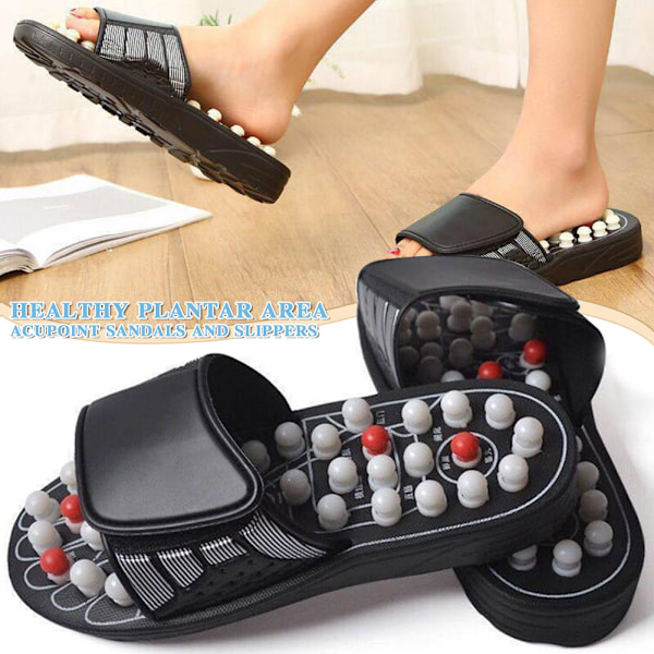 Unisex Akupressurtofflor Halkfria Reflexologi Massage Skor för Hemmet 44 45