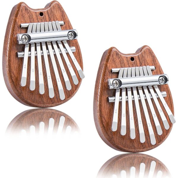 2-delt mini 8-tangenters Kalimba tommelfingerklaver gave, egnet til at være