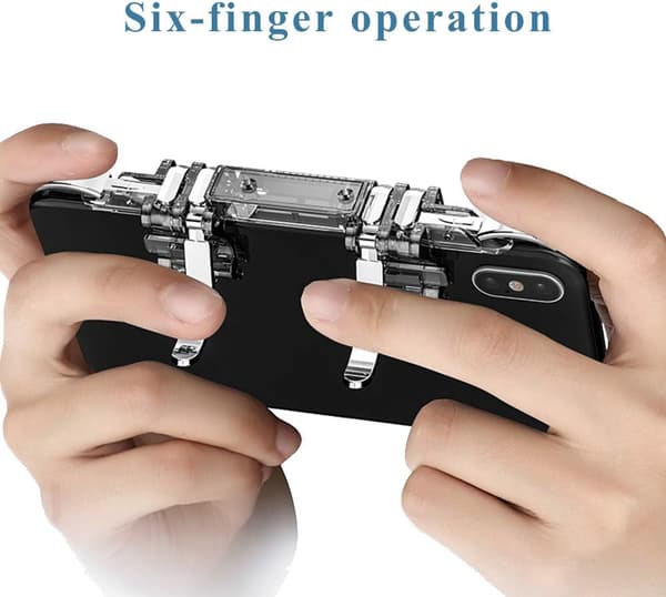 PUBG Mobile Game Controller, L1R1 Mobile Game 6 Fingers Trigger S