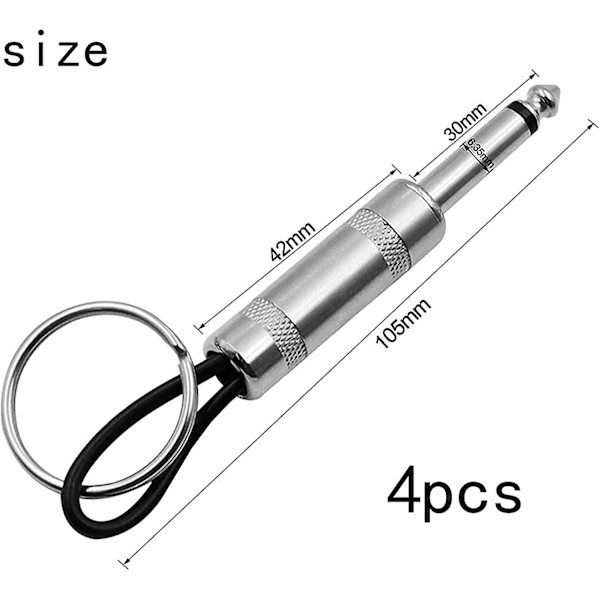 4 stk. Lmell nøgleholder, vægmonteret guitarforstærker nøgleholder, inkluderer 4 guitarplug gaver