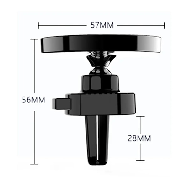 Trådløs biloplader MagSafe-kompatibel - Magnetisk trådløs oplader Bil Qi biltelefonholder - Kun kompatibel med Sense