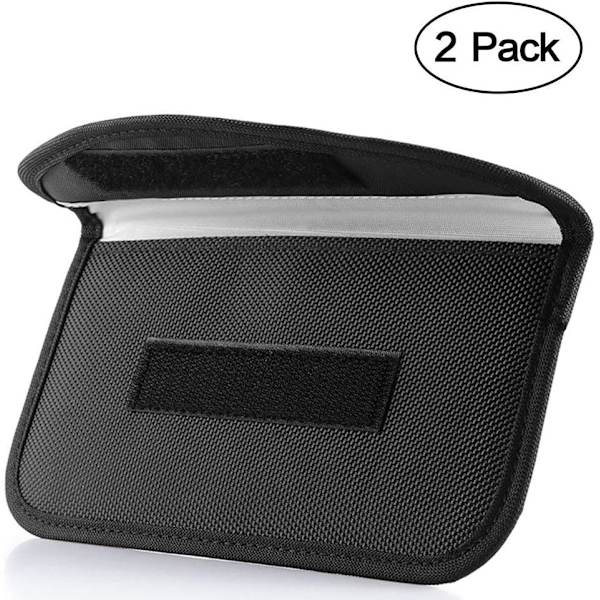 2 stk. Signalblokerende taske, GPS RFID Faraday Bag Shield Cage