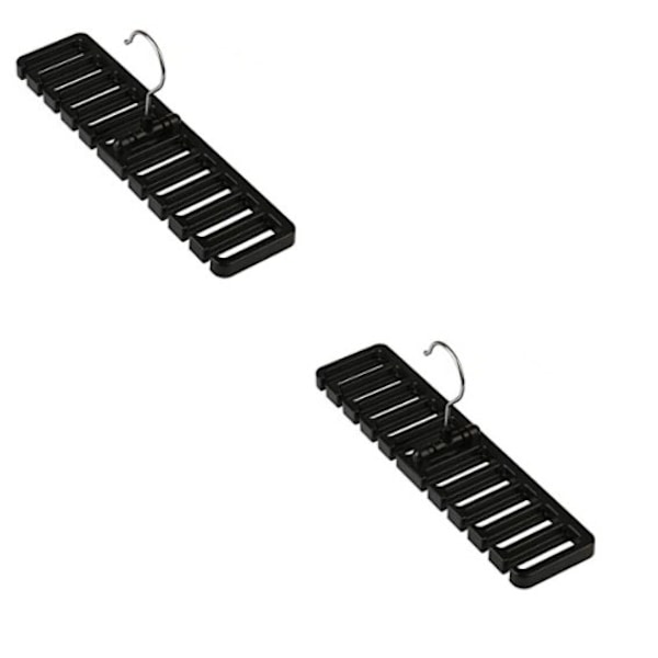 Bælteholder 10 slidser Slips Bælte Tørklæde Rack Organizer Robust Black