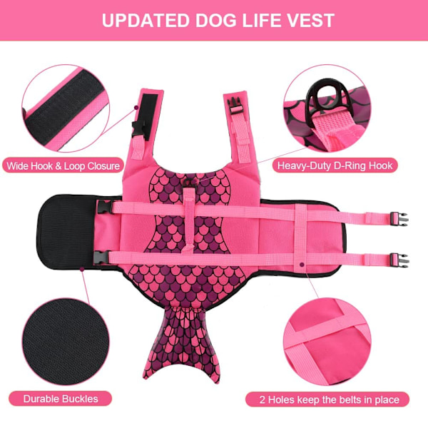 Hunderedningsvest Ripstop flydevest til små og mellemstore hunde M