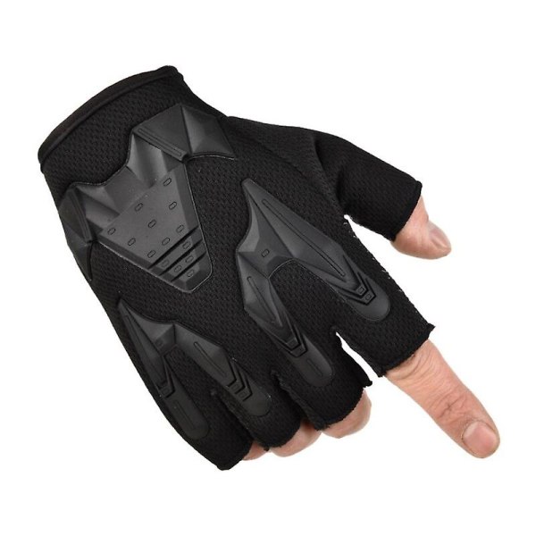 1 par Halvfingerhandskar Herr Taktiska Handskar Camo Militär Armé Cykelhandske Sport Klättring Skytte Black