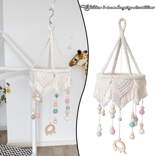 Nordic Hair Ball Cribs Wind Chimes Baby Säng Bell Barnrumsdekoration