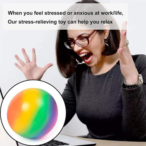Jätte Stressboll - Anti Stress Sensorisk Boll Klämleksak för Vuxna och Barn - Lämplig för Hem och Kontor (7cm)
