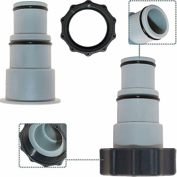 2-pak Intex Pool A-adapter erstatningspump slange adapter A-serie med indre gevindskrue