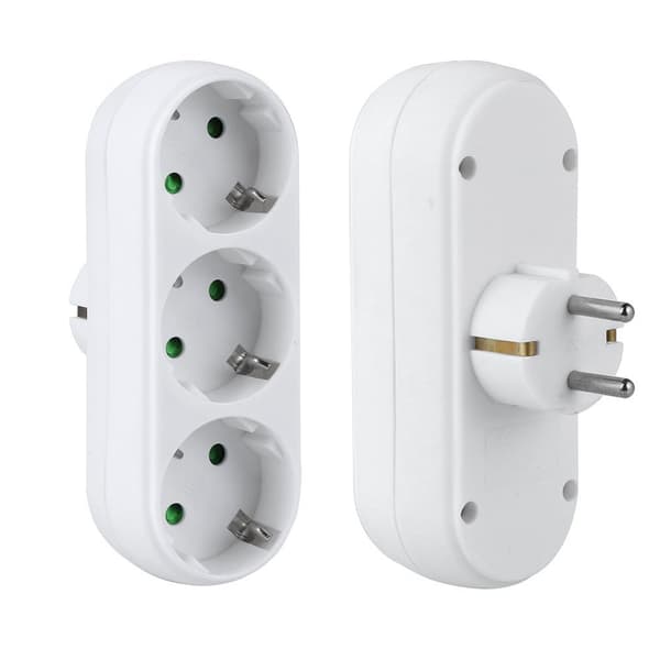 1 stk. 3-vejs stikadapter, 3-vejs multistik multistikdåse KLB
