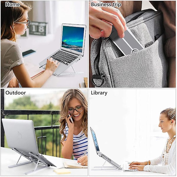 Laptopställ, Bärbart Laptopställ För Skrivbord, 6-nivåer Justerbart