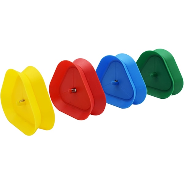 Kortholder for spillkort, trekantformet handsfree pokerstativ, 4 farger, sett med 4