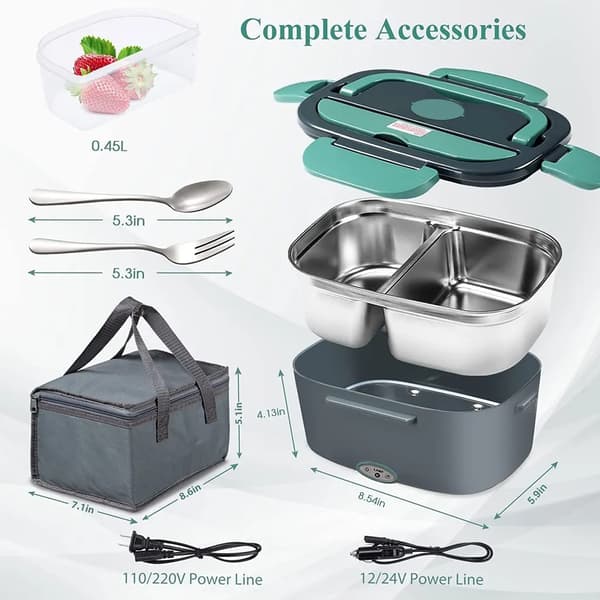 Elektrisk Lunchbox 1,5L 40W Snabbmatsvärmare
