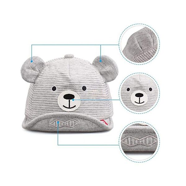 Baby cap caps baby gutter caps UV-beskyttelse grå