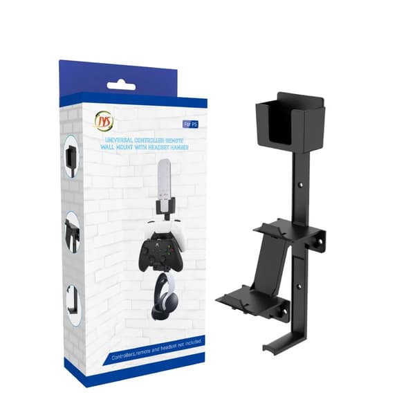 Universell Spillkontroller Headset Veggmontert Oppbevaringsbrakett for PS5/PS4/xBox/Switch