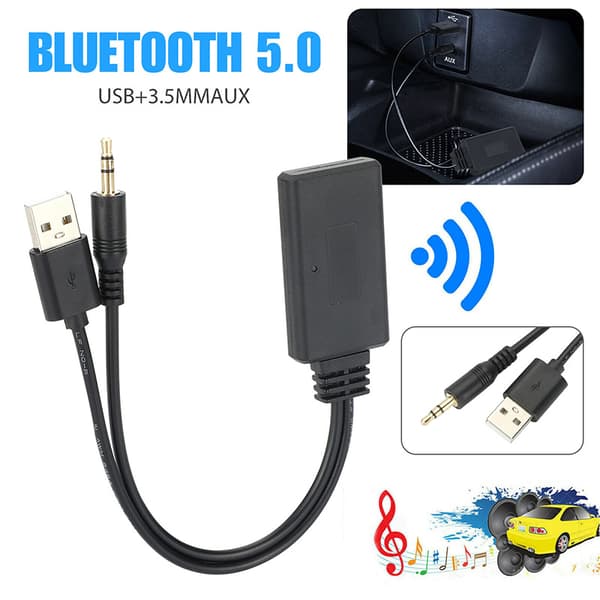 Langaton Bluetooth 5.0 HIFI Adapteri ja Vastaanotin auton AUX-liitäntään