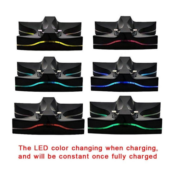 Ladestasjon LED Dual for PS4-kontroller