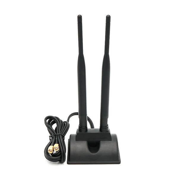 2,4 GHz 5 GHz Dual-Band Wifi-antenne, RP-SMA Hanantenne Magnetisk Base Til PC