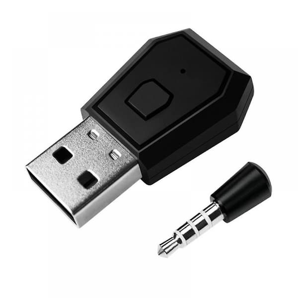 Eugastiger trådløs adapter til PS4 Bluetooth, Gamepad Spilcontrollerkonsol Hovedtelefoner USB dongle