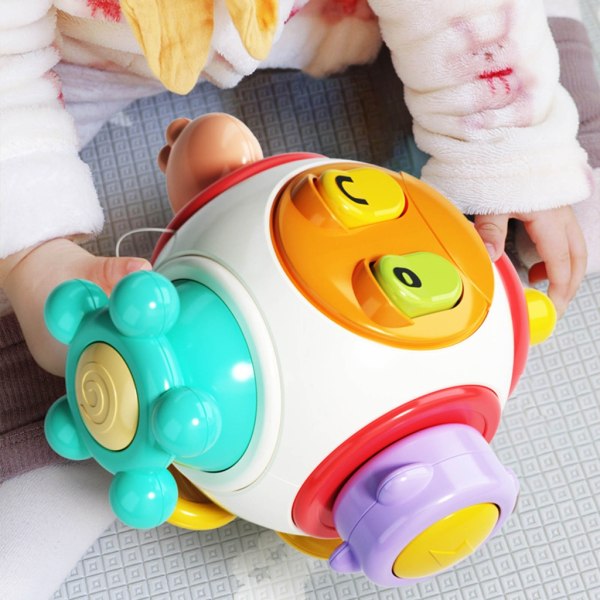 Småbarn Kubspel Skallra Toy Fidget Box Inlärningspresent Sensorisk Leksak Set Barn Montessori Toy Busy Cube