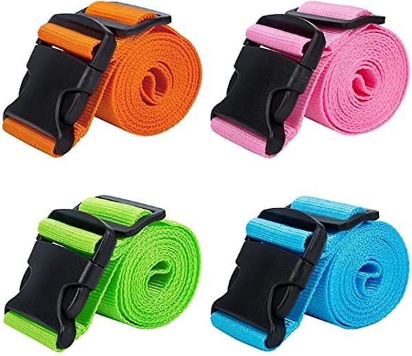 2-pack Bagageband Resväska Bredd Justerbart Packningsband 188x2.5cm