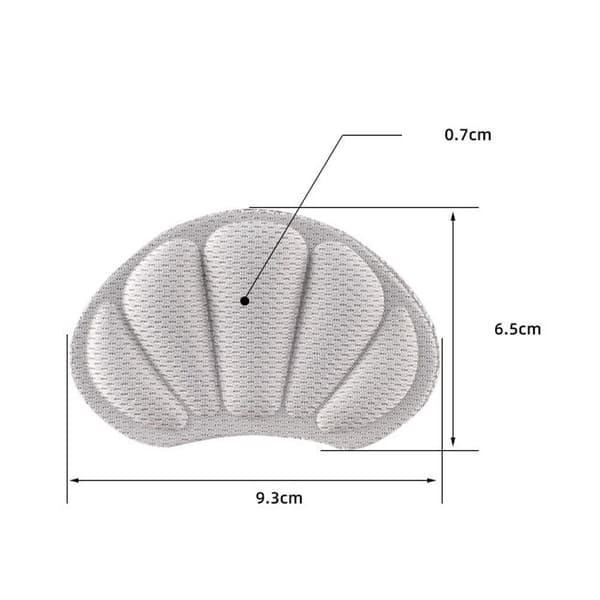 1 par hælgreb Liner Puder Indlæg til løse sko Indlæg Grey one size