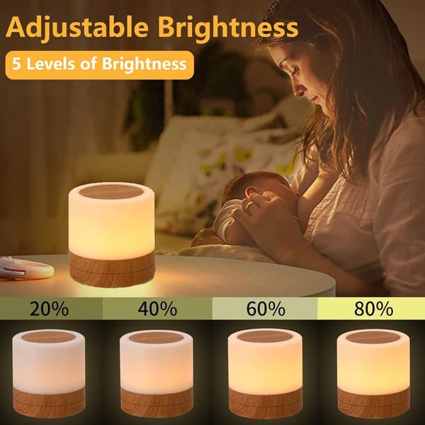 Natlampe - Mini Multicolor 360° sengelampe Genopladelig