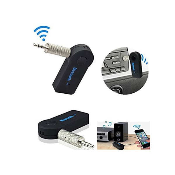 2-pakning Bluetooth musikk mottaker for AUX Bluetooth 4.1 Svart