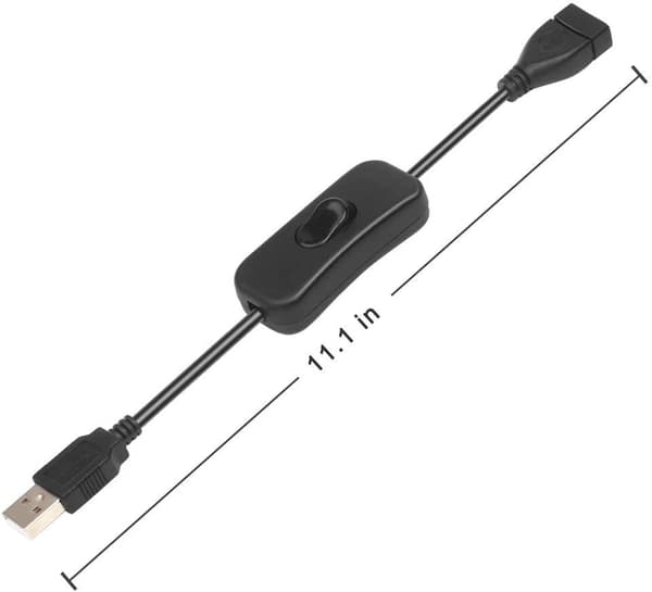 2-stegs USB-kabel med ON/OFF-knapp Förlängningskabel USB-lamplinje USB