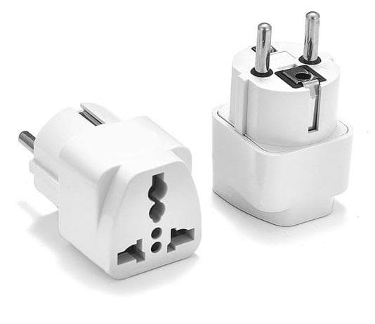 Reiseadapter, UK til Sverige (EU), Hvit