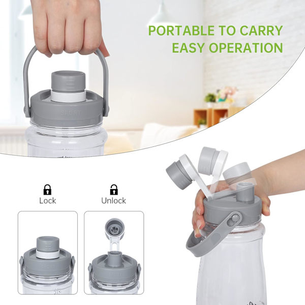 1,5 liters vattenflaska - BPA-fri - En gallons vattenflaska