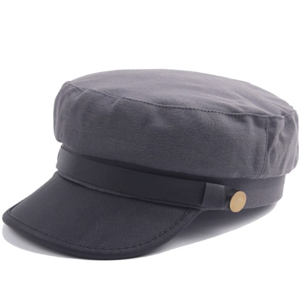 Båtkaptein Herre Sjømann Hatter Caps Flat Soldat Utendørs Black