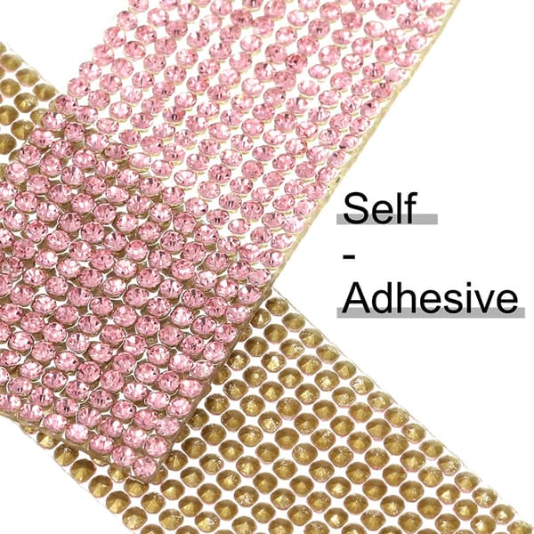 24 rader sølv strass diamantbånd dekobånd, perfekt Rose gold