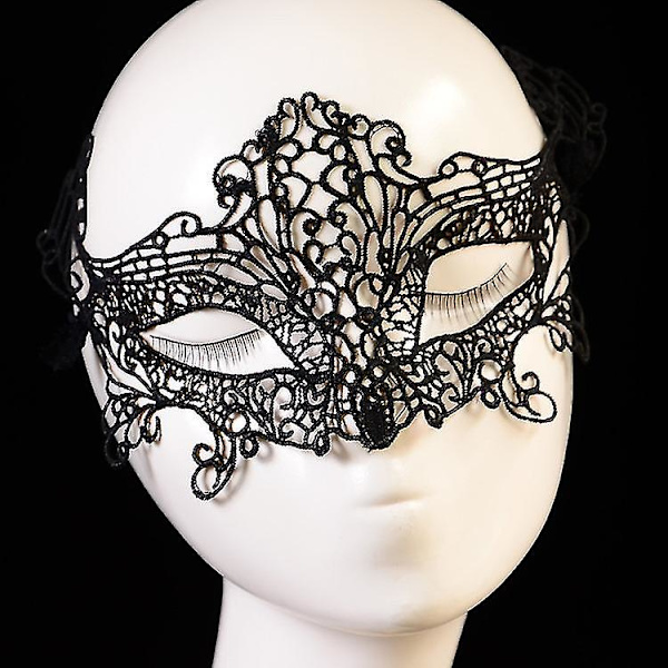 Musta naamiaisnaamio silmä seksikäs pitsipallojuhlat naamiaiset karnevaaliin halloween puolikas kasvot hienot mekot Pukurekvisiitta Tee-se-itse-sisustus Style04 Ball Mask
