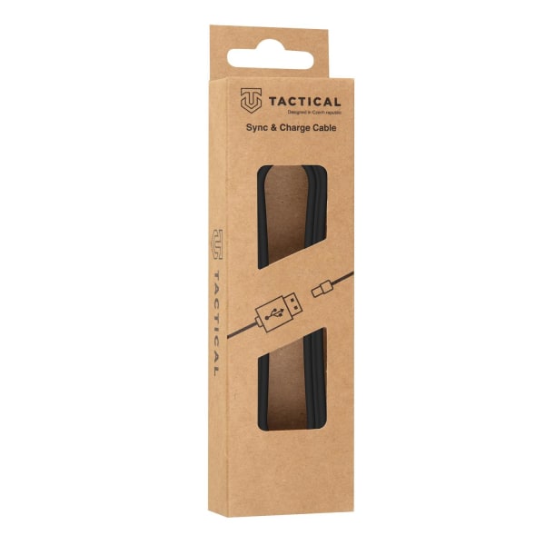 Tactical 1m 15W 3A USB-C/USB-C Ladekabel Glatt Svart