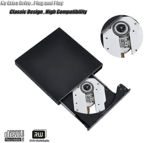 Ekstern DVD-brenner med CD-brenner (kombo), USB-grensesnitt