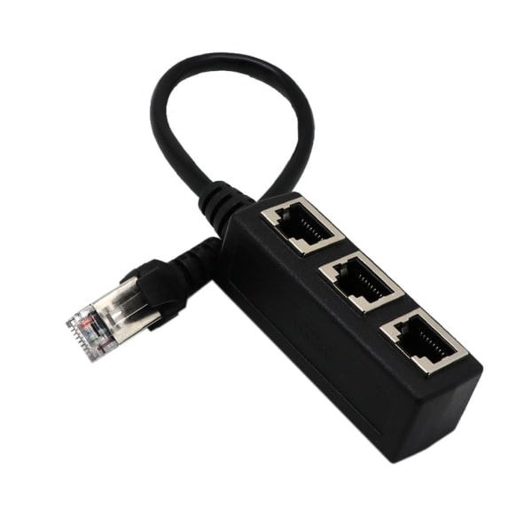 RJ45 netværk 1 til 3-ports Ethernet-adapter