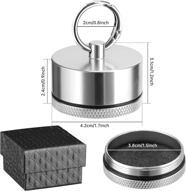 Mini Aluminum Jewelry Box for Travel with Easy Open Latch, Compact