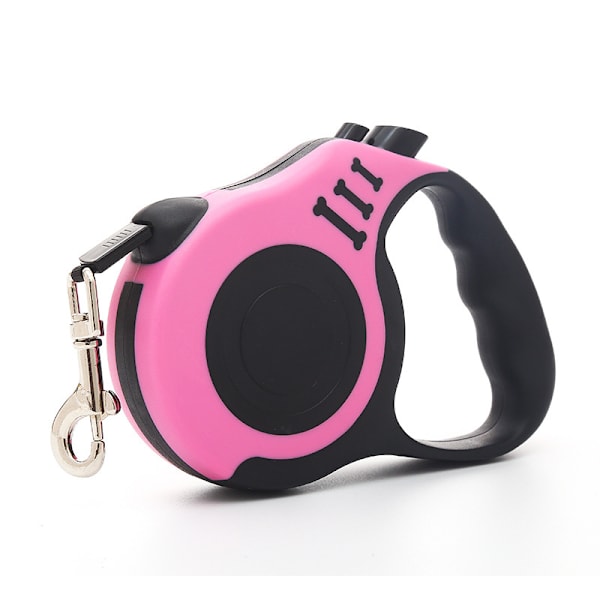 Hundkoppel Husdjurskoppel Indragbart Träningskoppel Långt Max 30 kg Utdragbart 3M Pink